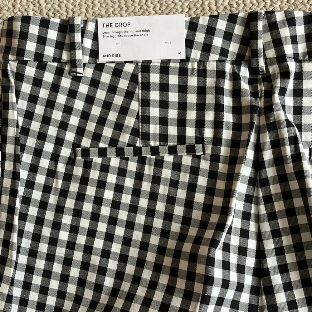 Ann Taylor Gingham Cotton Crop Pants - Picture 5 of 8
